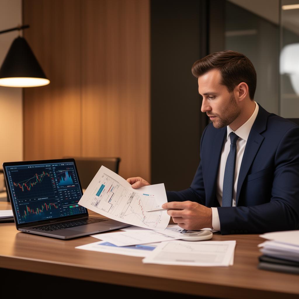 Investor reviewing real estate portfolio